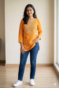 Orange Casual Top