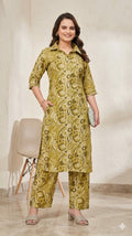 Ladies Cotton-Printed Long Tunic and Palazzo Co-ord Set (Copy)