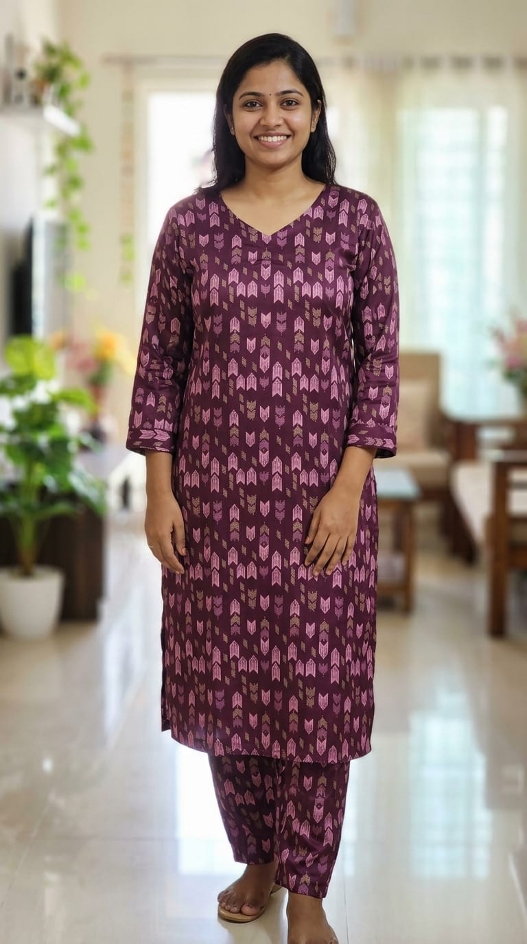 Cotton Printed Kurta Pant Set
